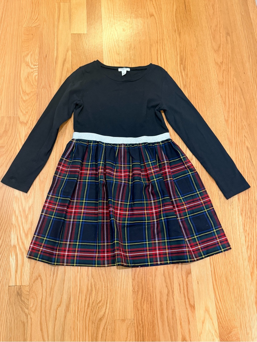 Crewcuts Long-Sleeve Plaid Holiday Dress